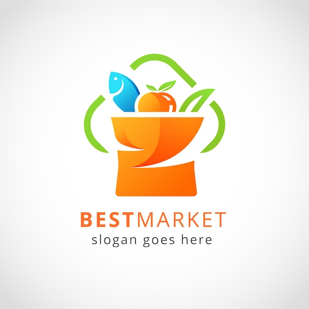 Supermarket logo concept