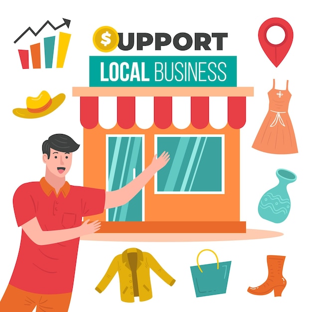 Support local business concept