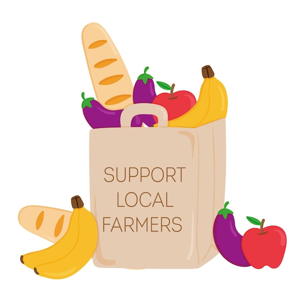 Support local farmers concept