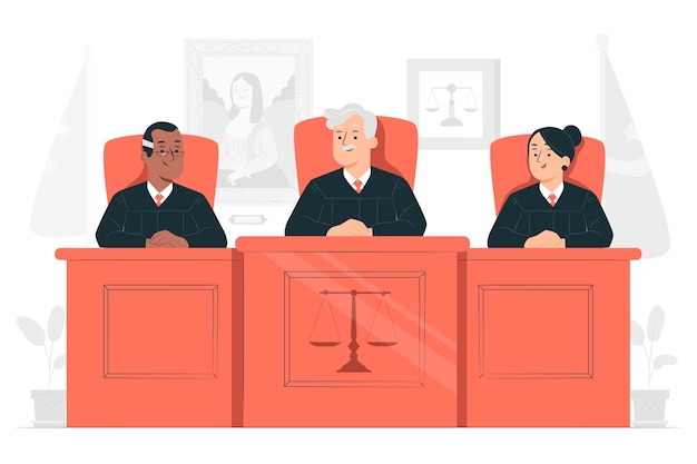 Free Vector supreme court concept illustration