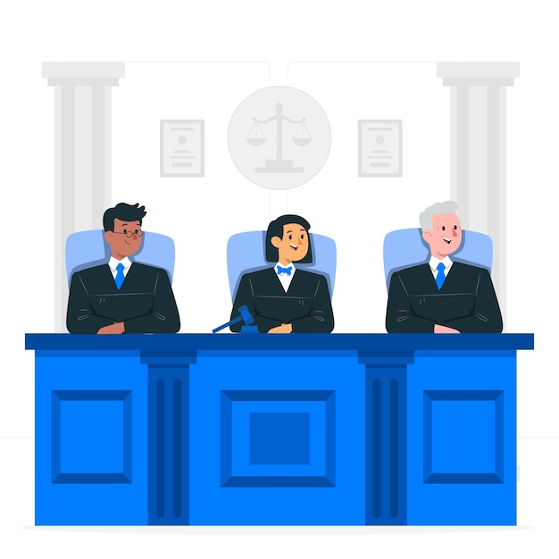 Free Vector supreme court concept illustration