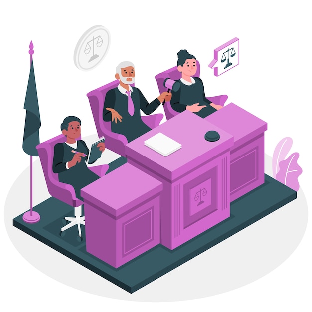 Free Vector supreme court concept illustration