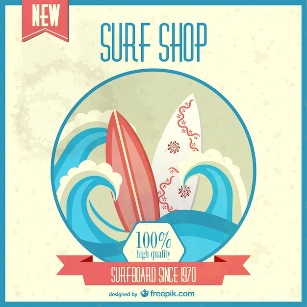 Free vector surf shop background