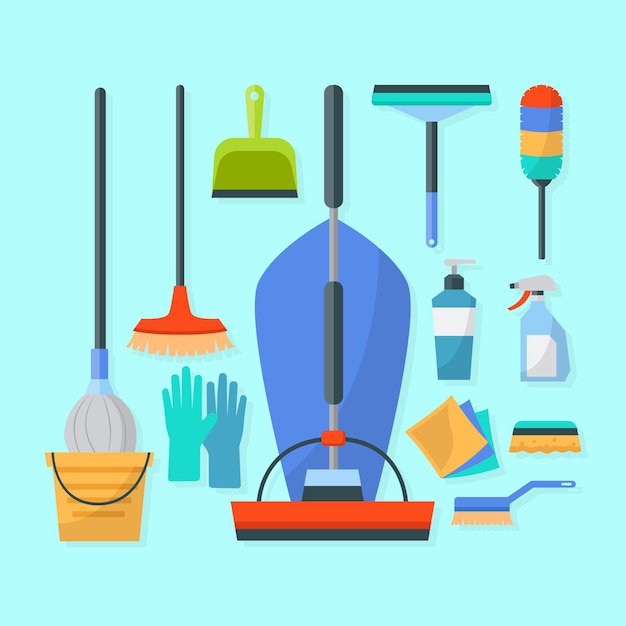 Free Vector surface cleaning equipment illustration concept