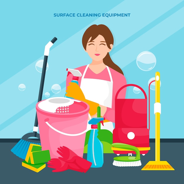 Free Vector surface cleaning equipment