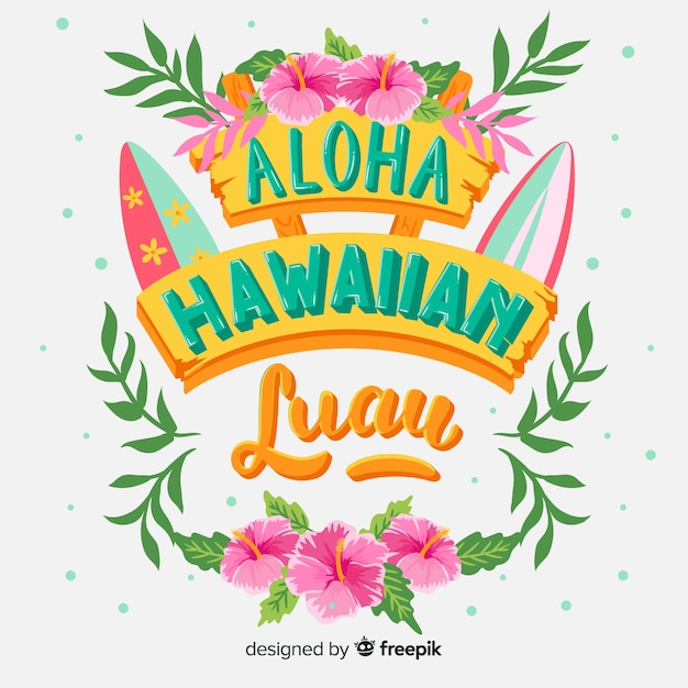 Surfboards luau background