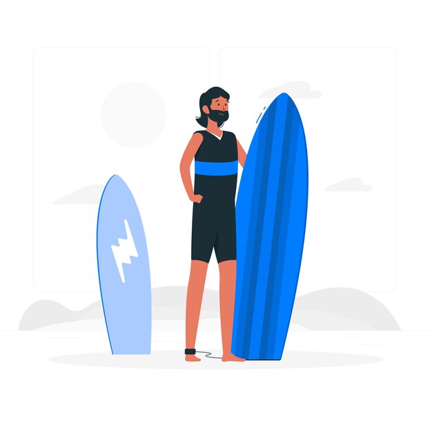 Surfer concept illustration