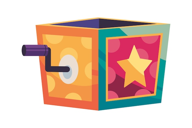 Free Vector surprise box fools day icon isolated