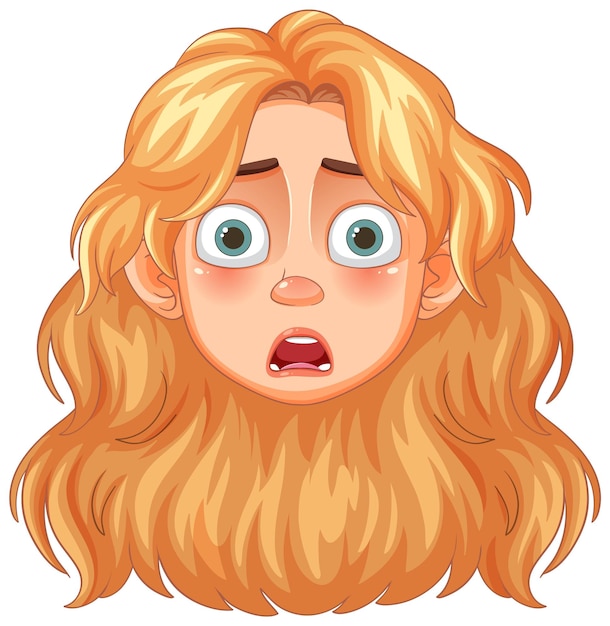 Free Vector surprised blonde character expression