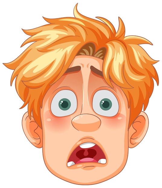 Free Vector surprised cartoon face expression