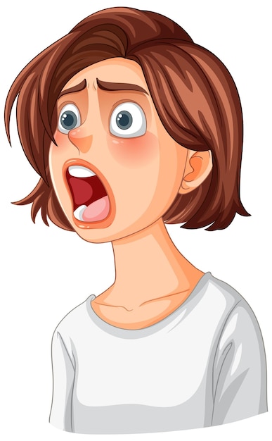 Free Vector surprised woman with open mouth