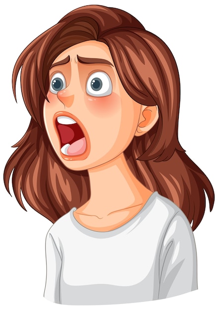 Free Vector surprised woman with open mouth