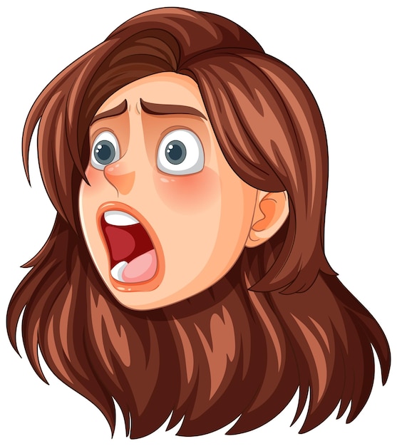 Free Vector surprised womans face illustration