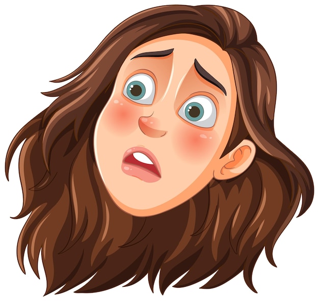 Free Vector surprised womans facial expression