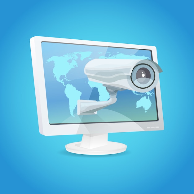 Free vector surveillance camera and monitor