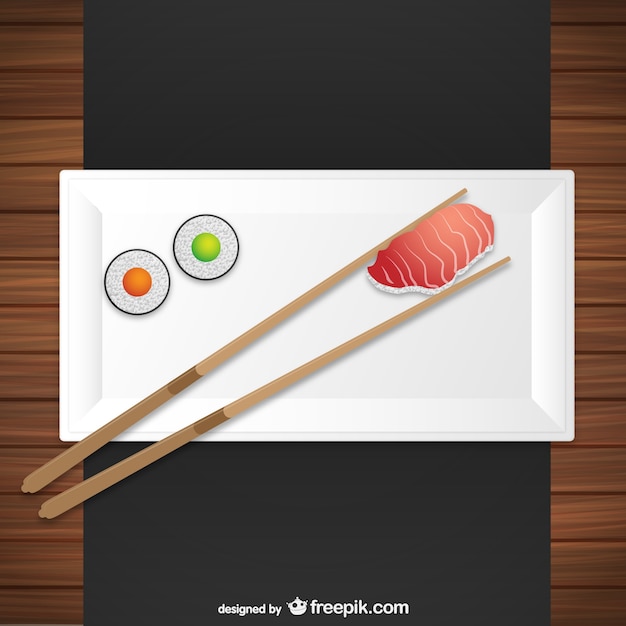 Free Vector sushi dish