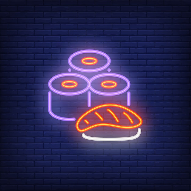 Sushi set neon sign