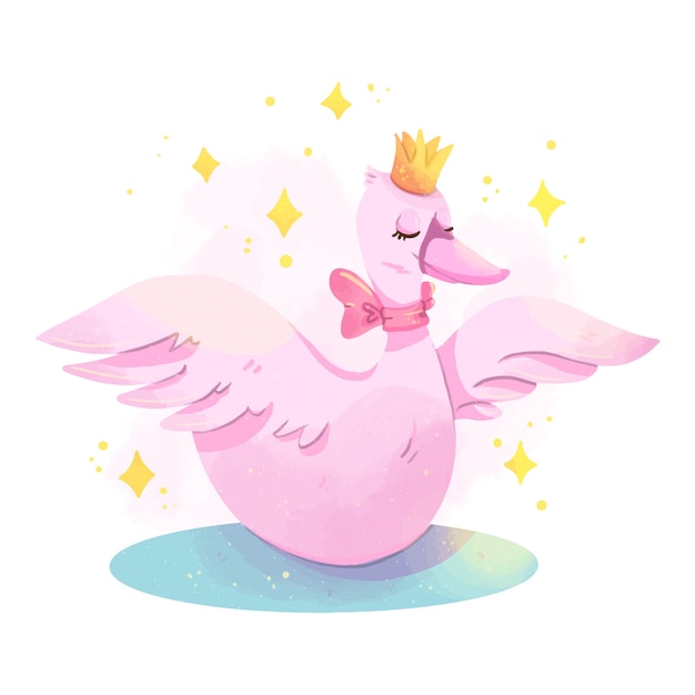 Swan princess design with crown