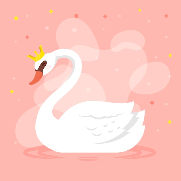 Swan princess illustration design