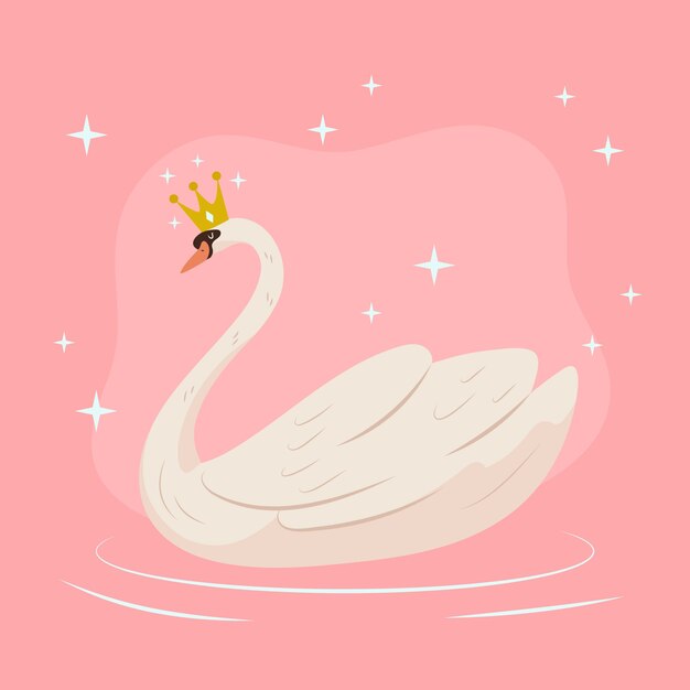 Swan princess with crown