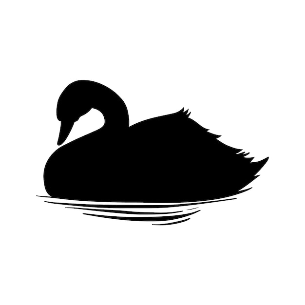 Swan silhouette design