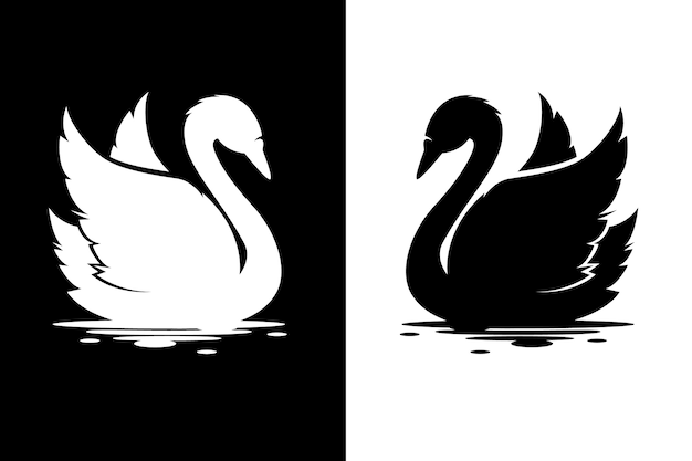 Swan silhouette design