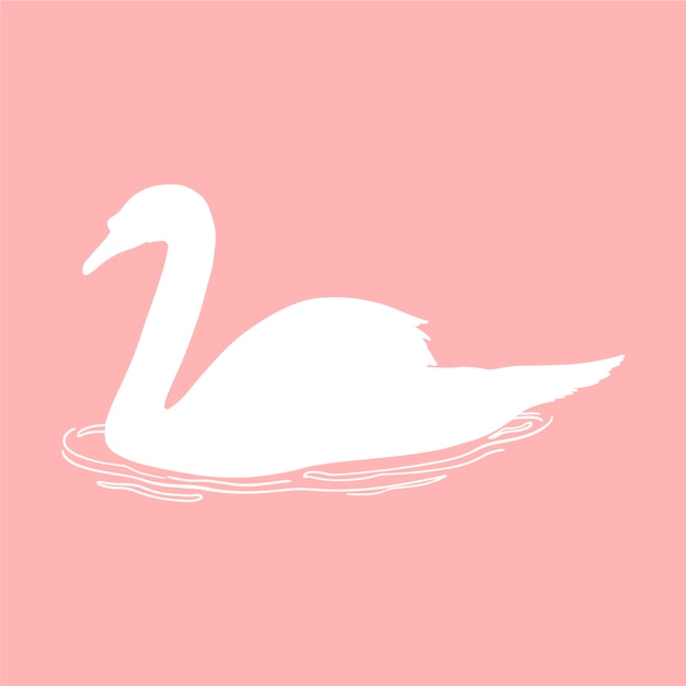 Swan silhouette illustration