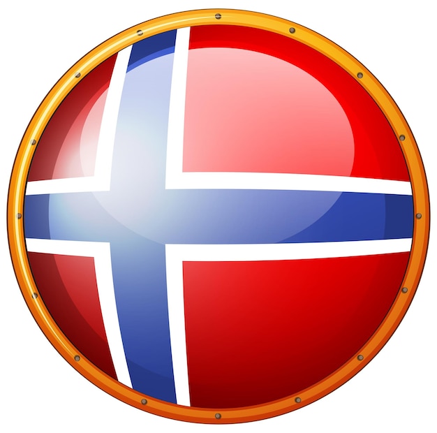 Free vector sweden flag on round badge