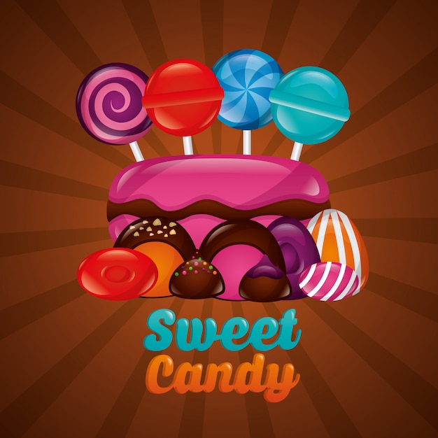 Free Vector sweet candy background