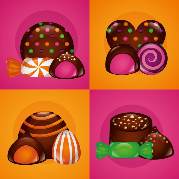 Free Vector sweet candy background