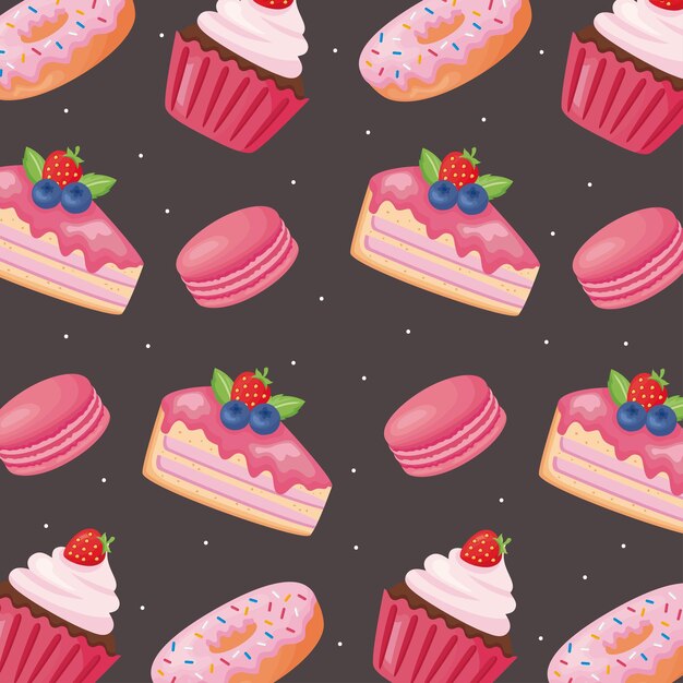 Sweet desserts pattern