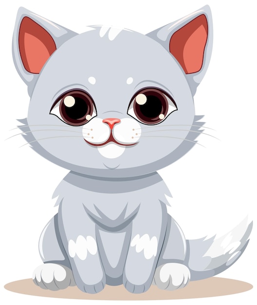 Sweet eyed Kitten Cartoon Character