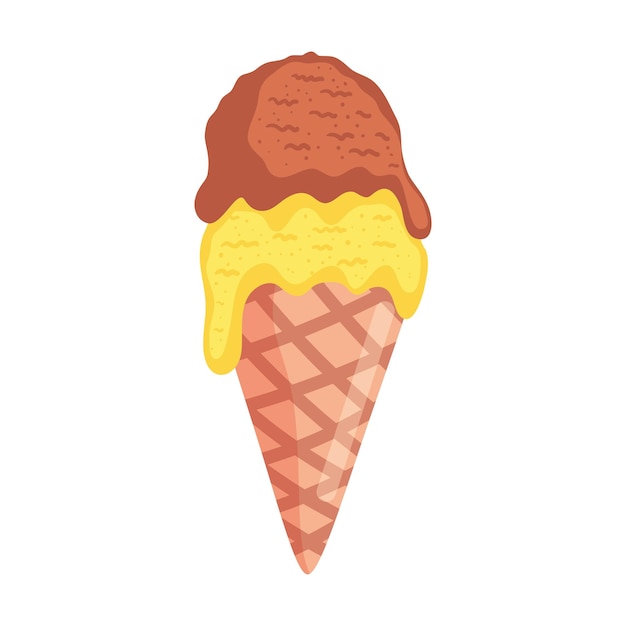 Free Vector sweet ice cream cone