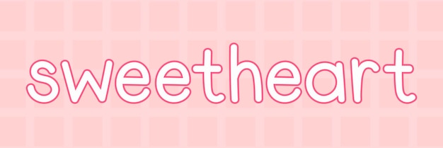 Free Vector sweetheart typography on a pink background