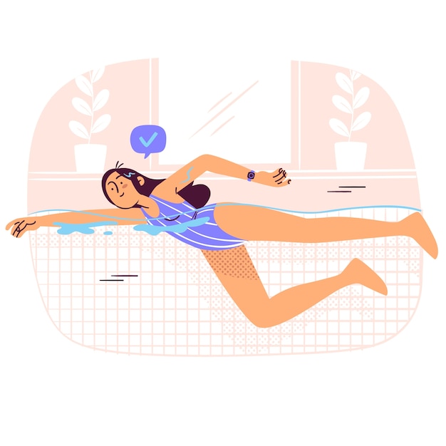 Free Vector swim concept illustration