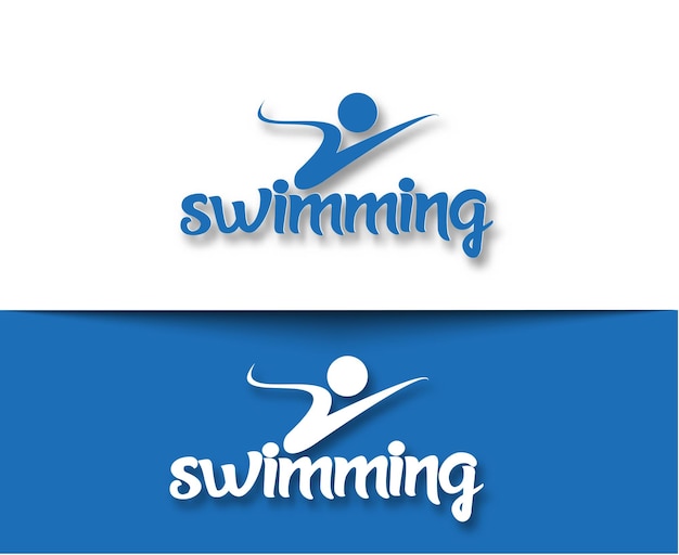 Swimming Concept logo vector symbol design