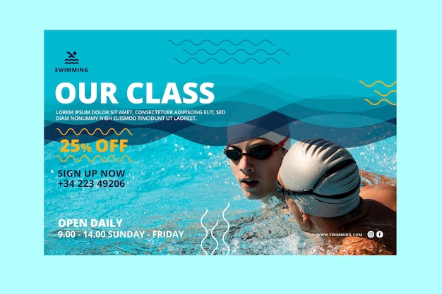 Swimming is life classes banner