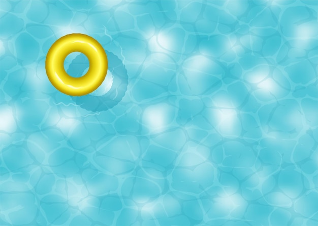 Free Vector swimming pool background with rubber ring