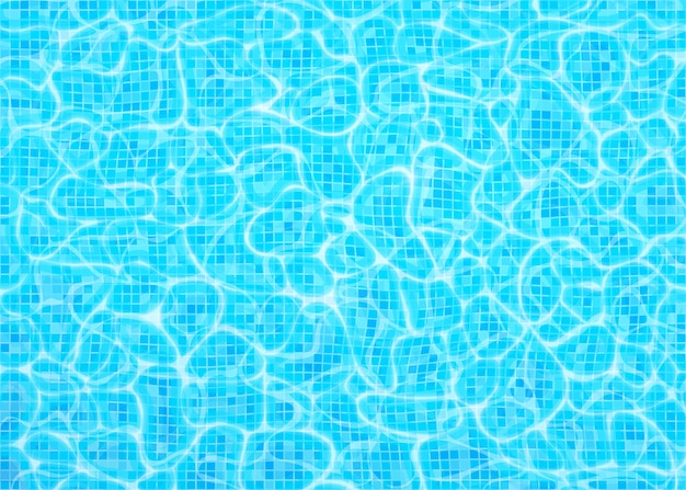 Free Vector swimming pool bottom texture, ripple and flow with waves.