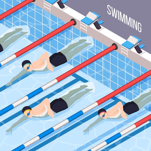 Free Vector swimming pool for people interested in sports vector illustration