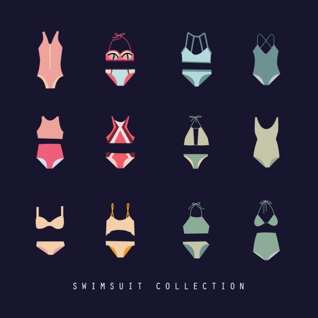 Free Vector swimsuit collectio