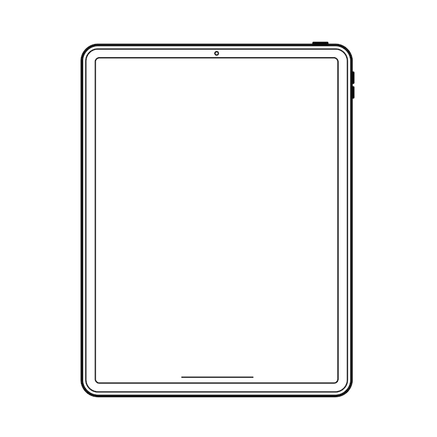 Free Vector swipe tablet outline for ui ux design