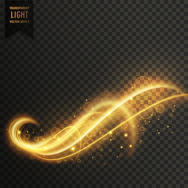 Swirl of golden lights effect 