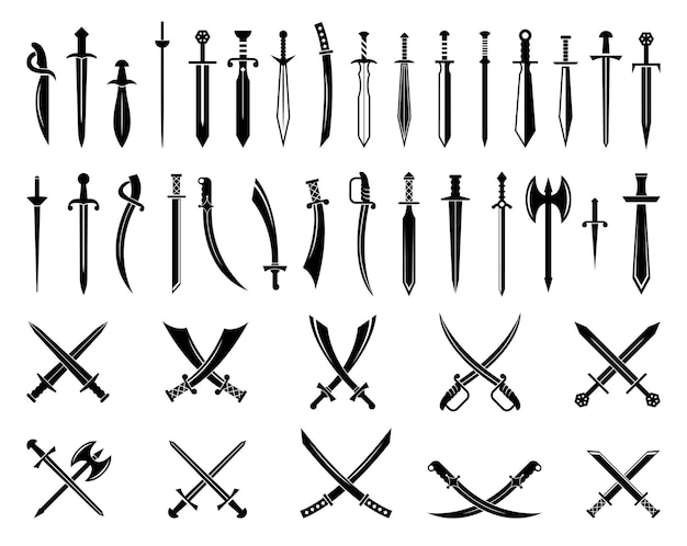 Sword icons set