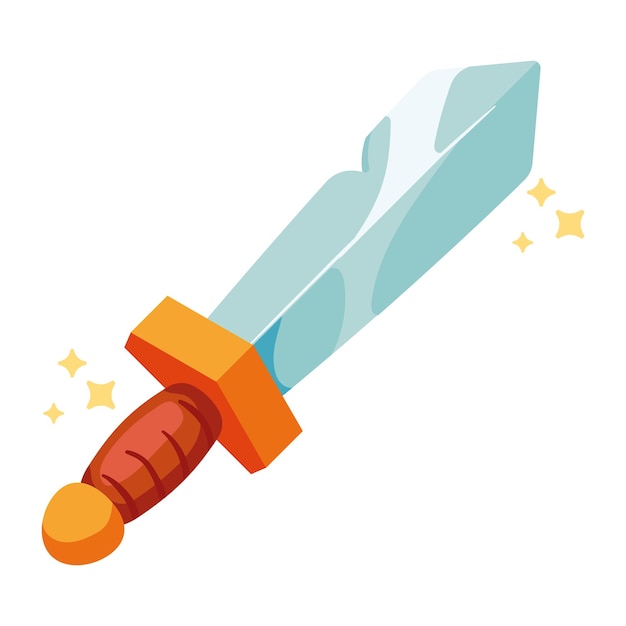 Free Vector sword weapon video game icon