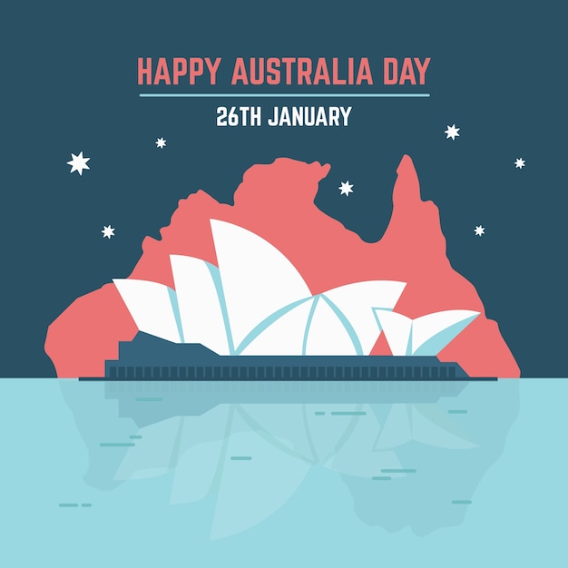 Sydney opera house happy australia day