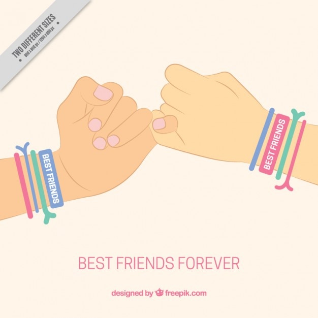 Free vector symbol friendship background with hands and colors bracelets