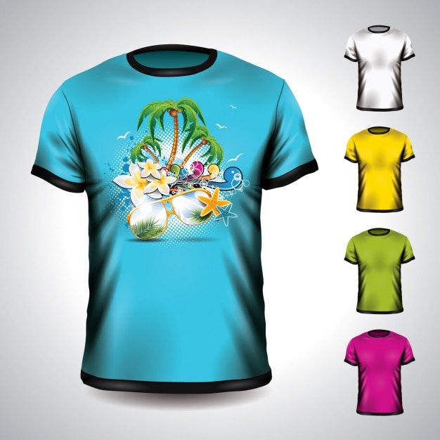 Free Vector t-shirt mock up design