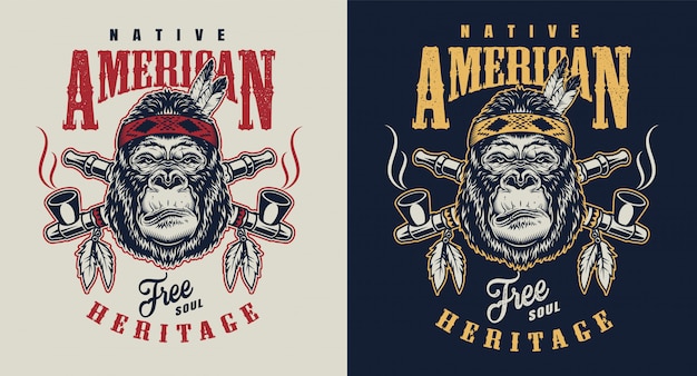 Free vector t-shirt print with gorilla concept