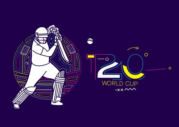 T20 world cup cricket championship poster flyer template brochure decorated banner design